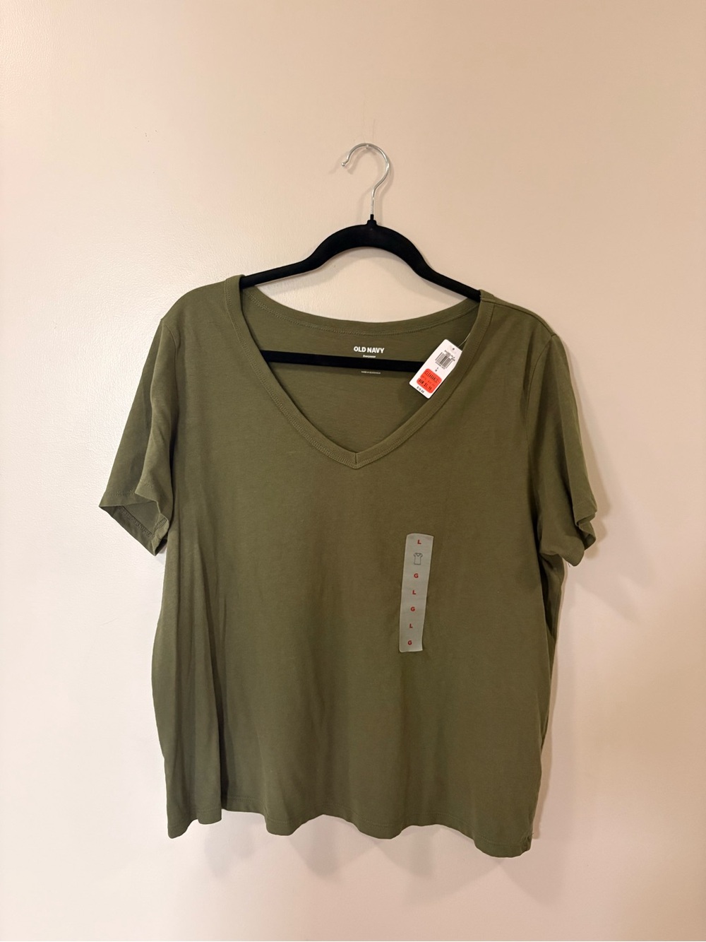 Old Navy Olive Green V-Neck Short Sleeve Tee